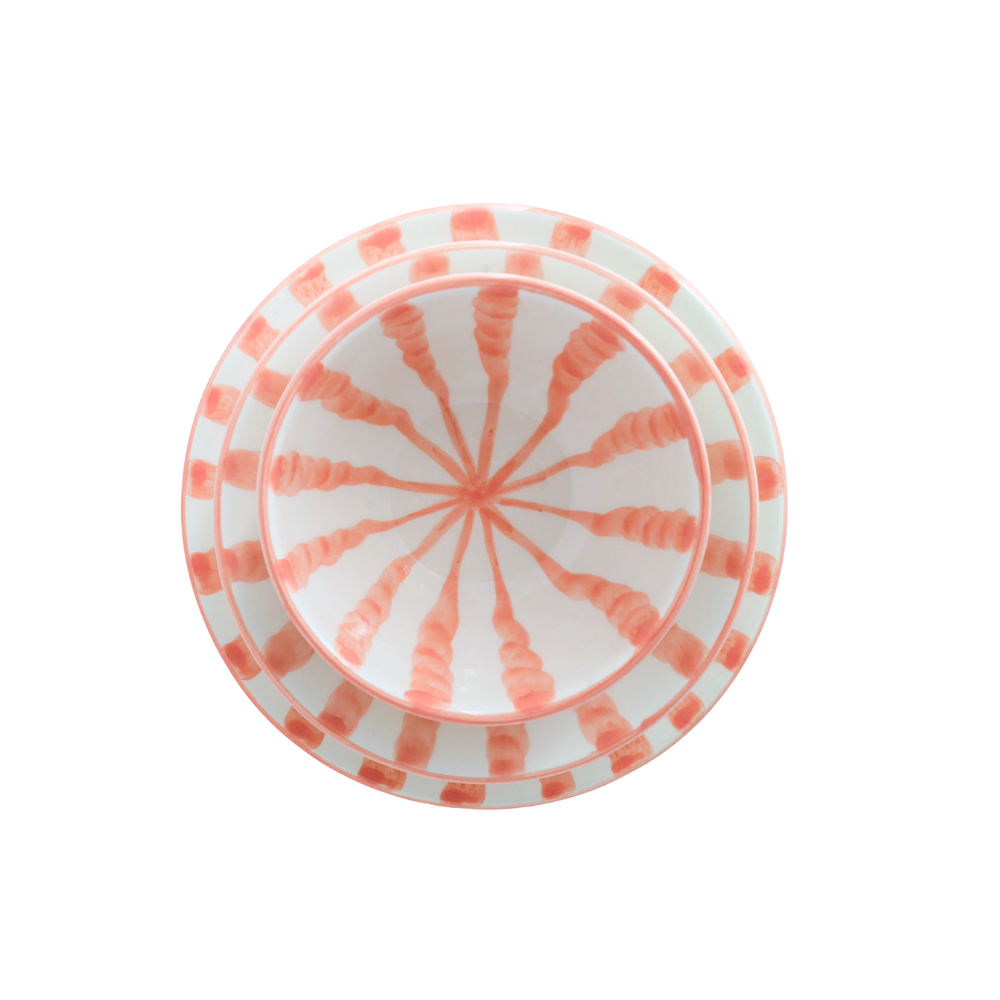 Colourful Dinner Plate Set Handmade Ceramic Wave Design Interiors colourful-dinner-plate-set-handmade-ceramic-wave-design-interiors